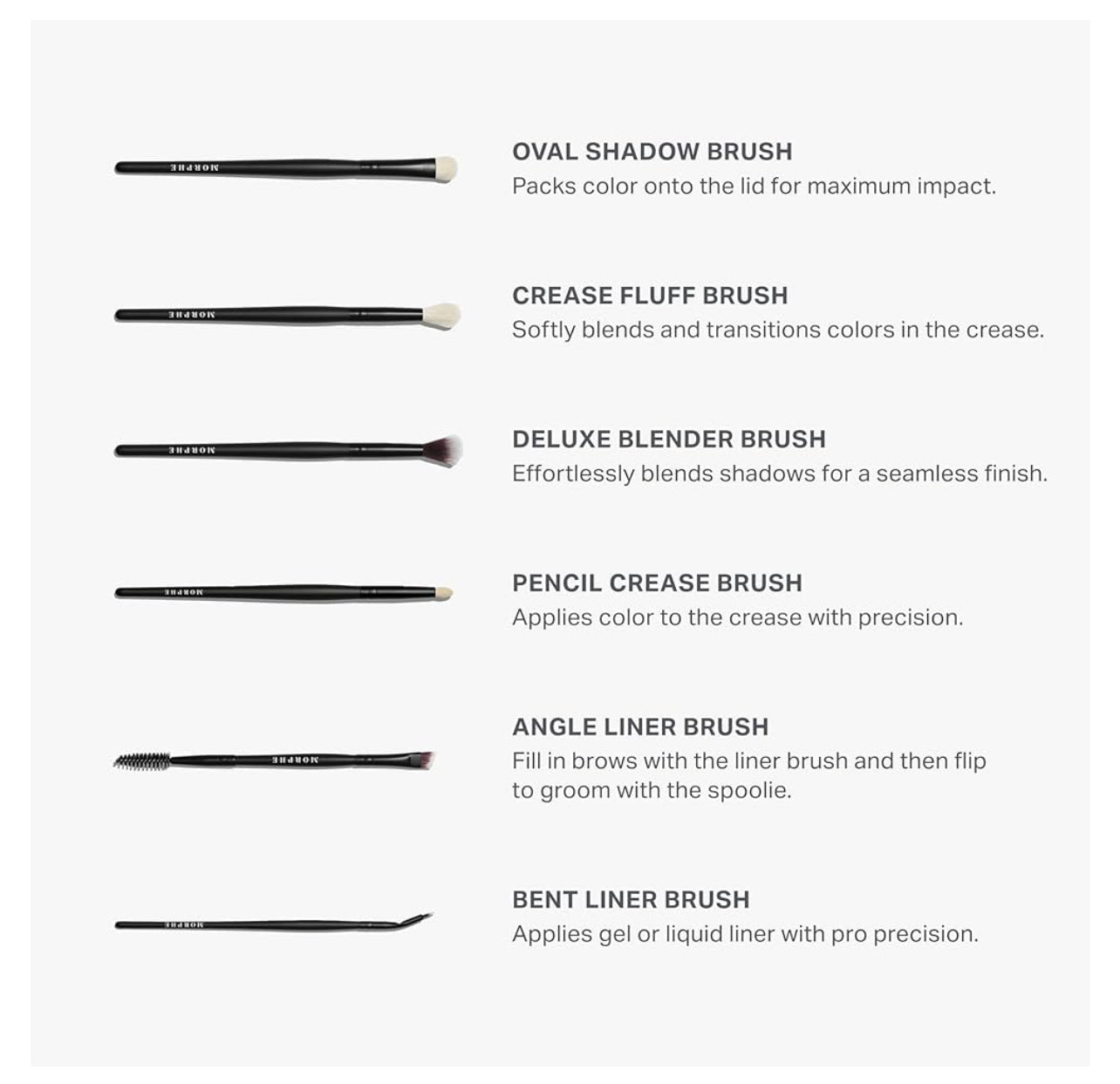 Morphe Eye Stunners 6 Brochas para ojos