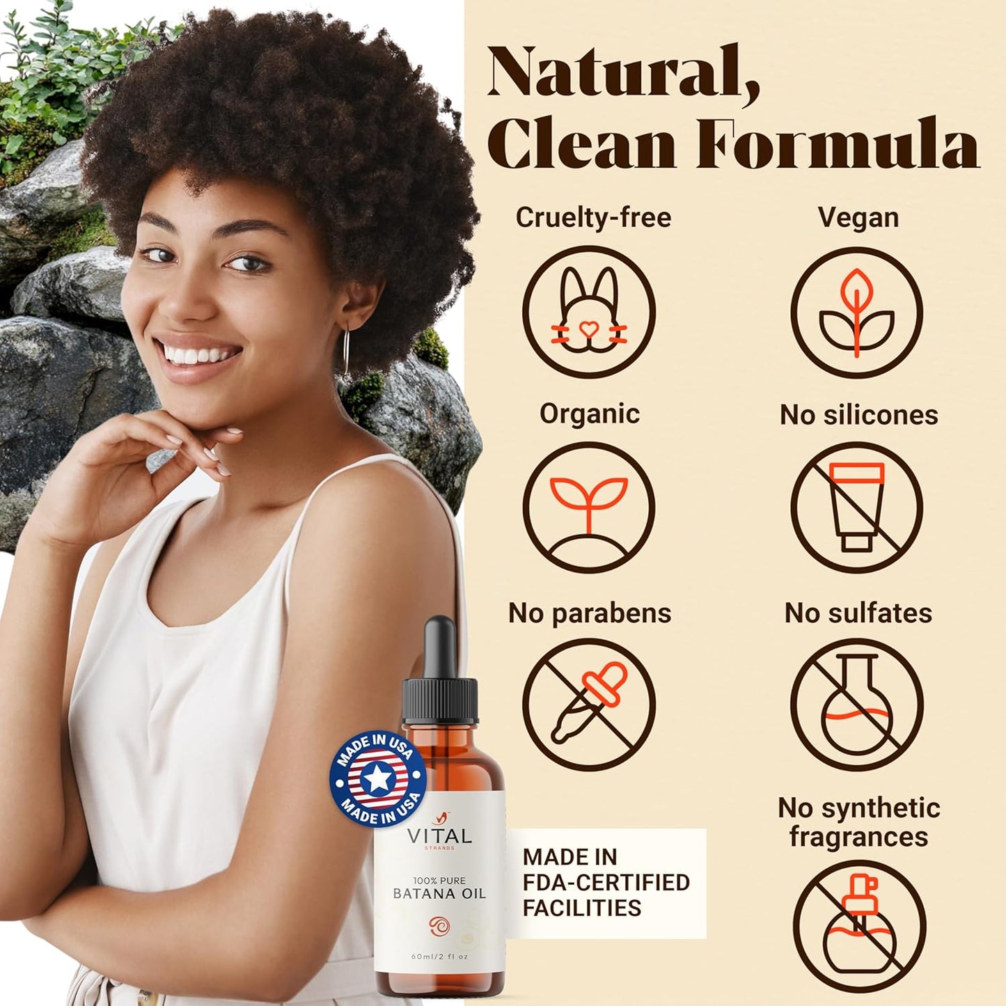 Vital Strands Aceite de Batana estimulador de crecimiento