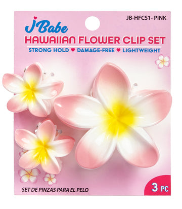 J-Babe Set de Clips Flores Hawaiian