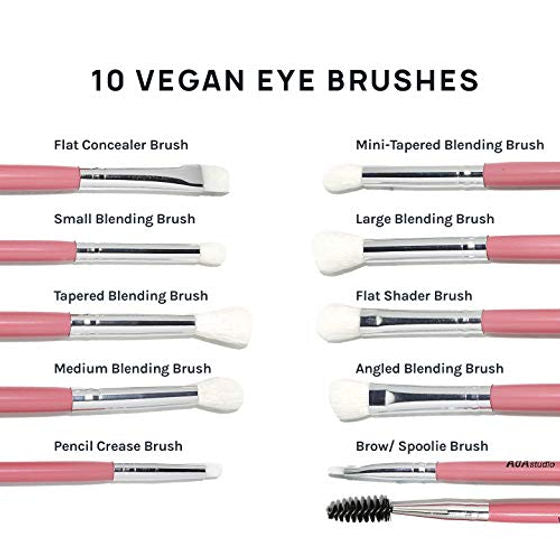 AOA Studio Set de brochas 10 piezas para ojos