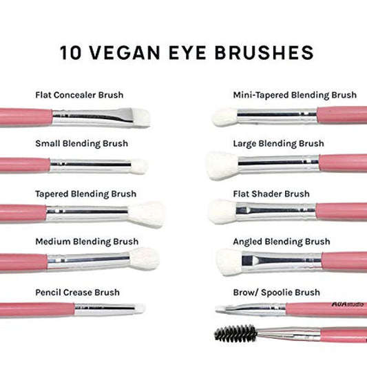 AOA Studio Set de brochas 10 piezas para ojos