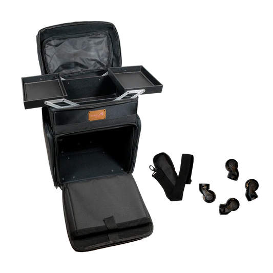 Simply Bella Maleta de maquillaje mediana con ruedas