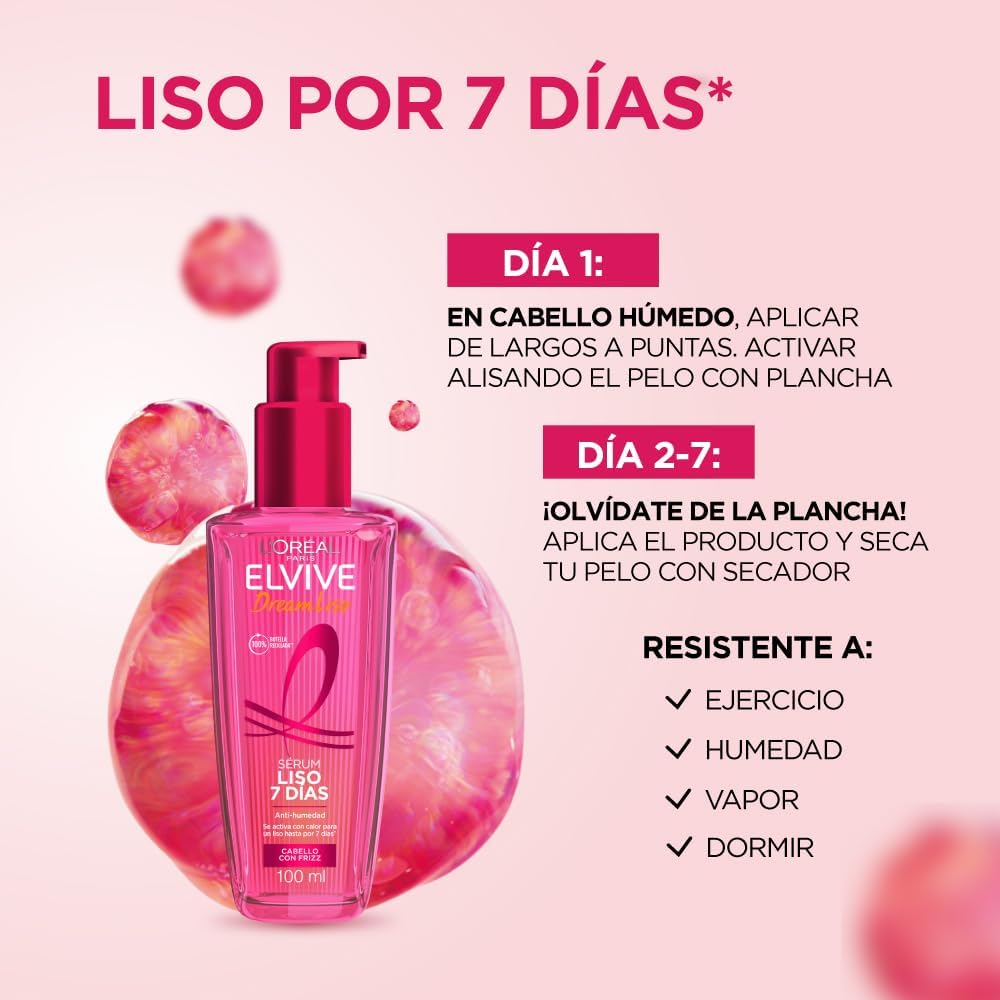 L'Oréal Paris Elvive Dream Liso Tratamiento Sérum Capilar con Keratina