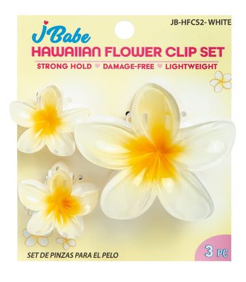 J-Babe Set de Clips Flores Hawaiian