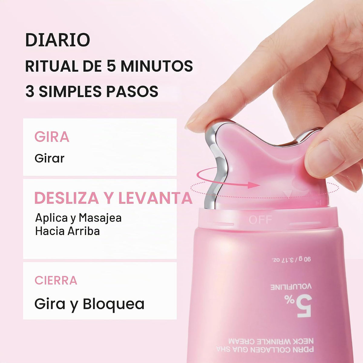 Medicube PDRN Collagen Gua Sha Crema antiarrugas para cuello