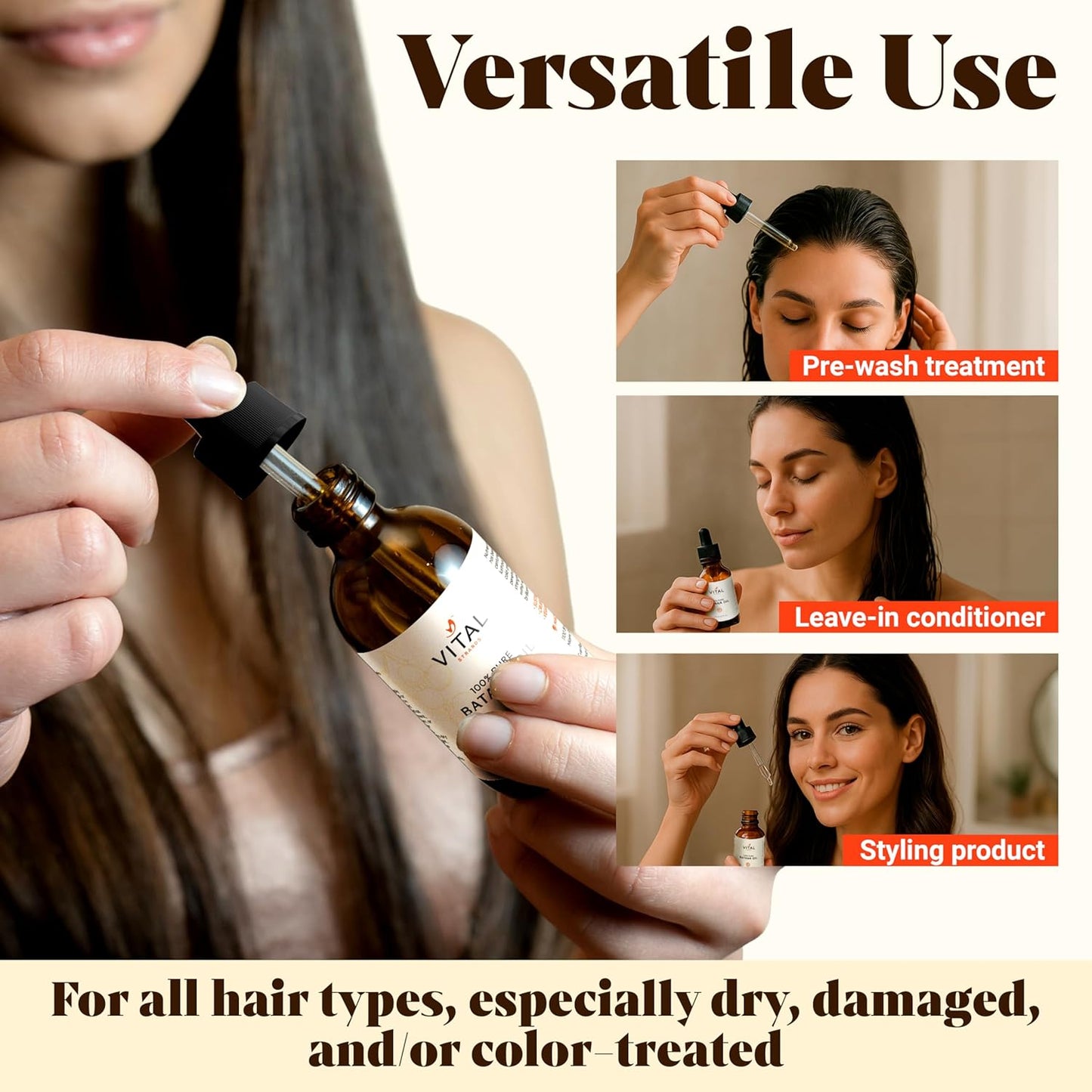 Vital Strands Aceite de Batana estimulador de crecimiento