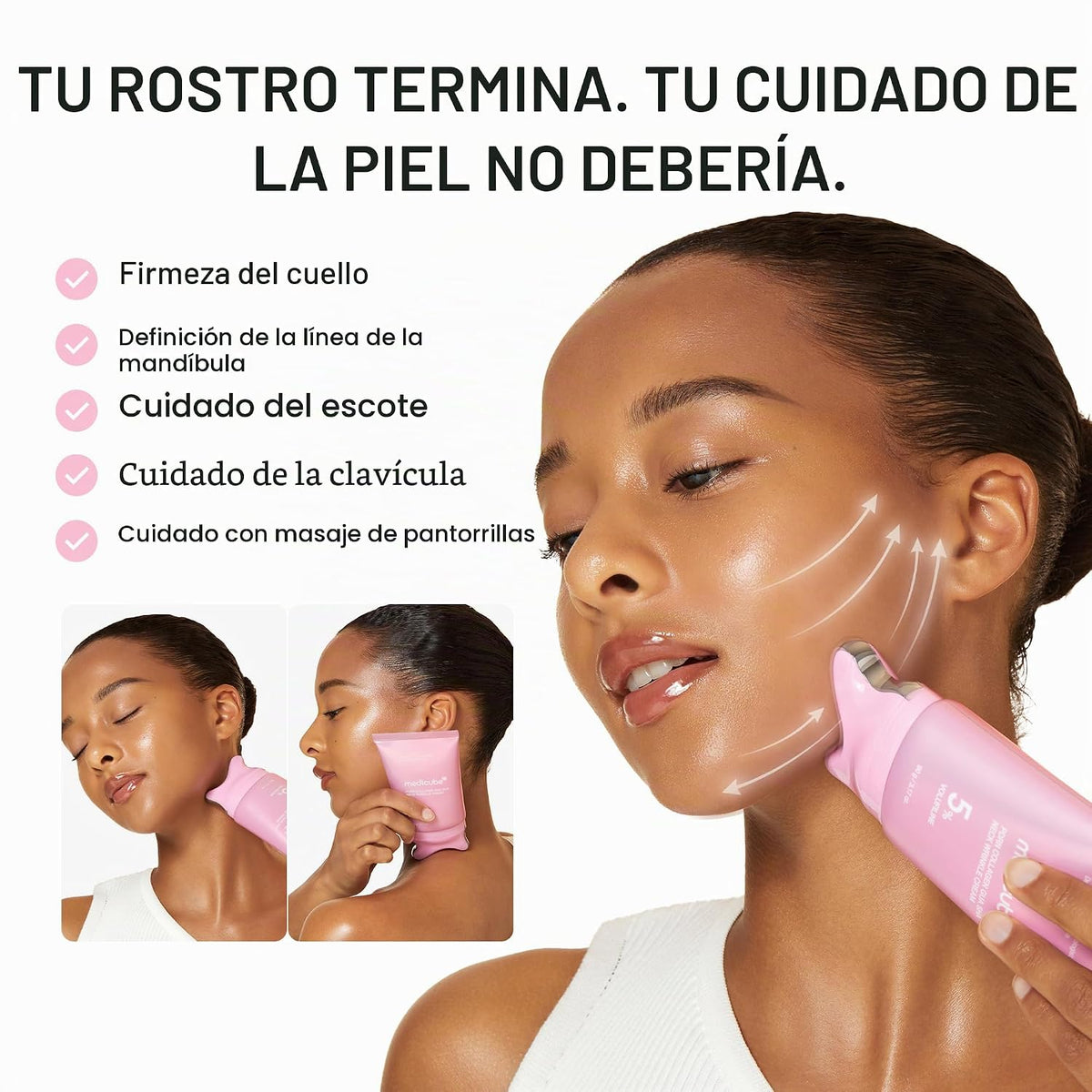 Medicube PDRN Collagen Gua Sha Crema antiarrugas para cuello