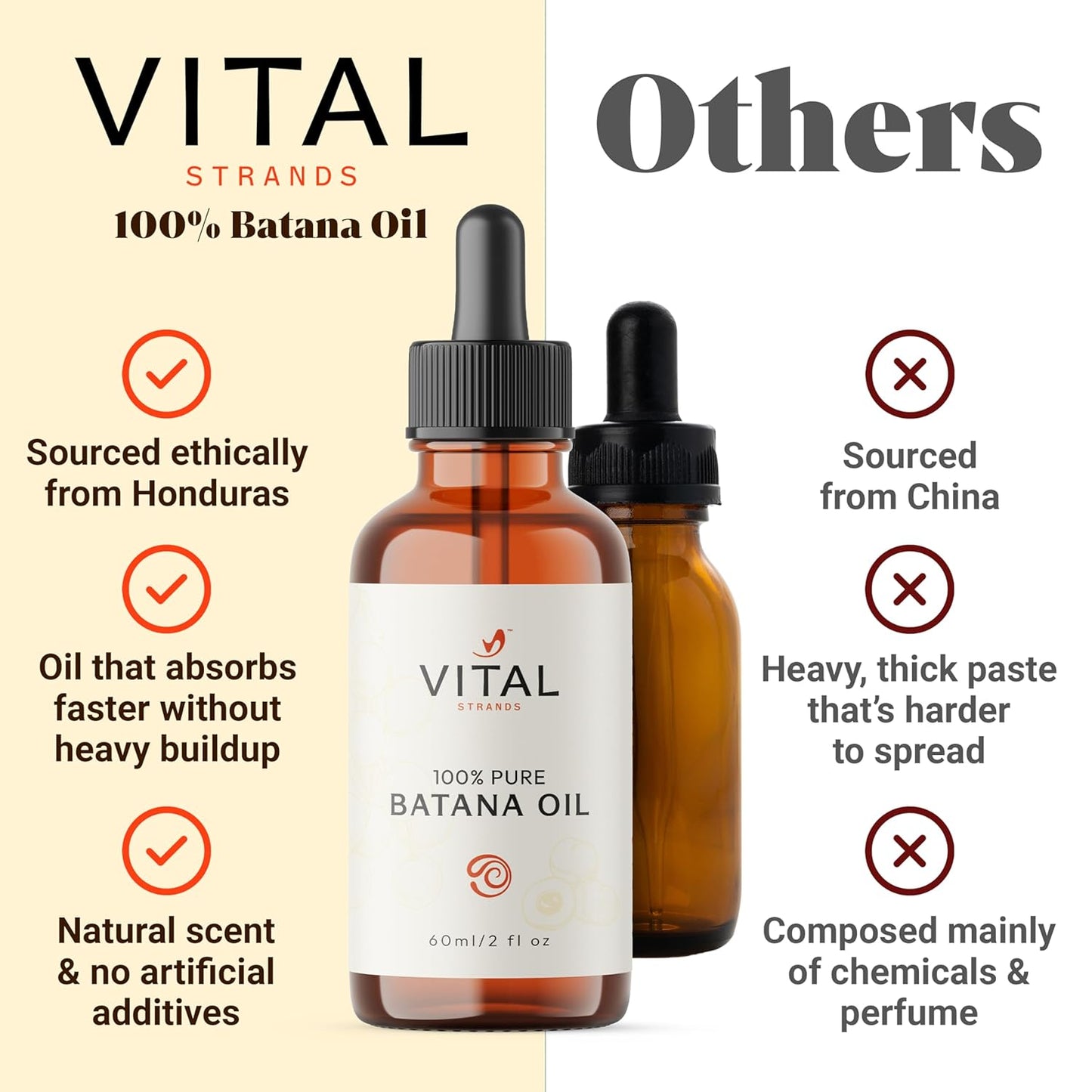 Vital Strands Aceite de Batana estimulador de crecimiento