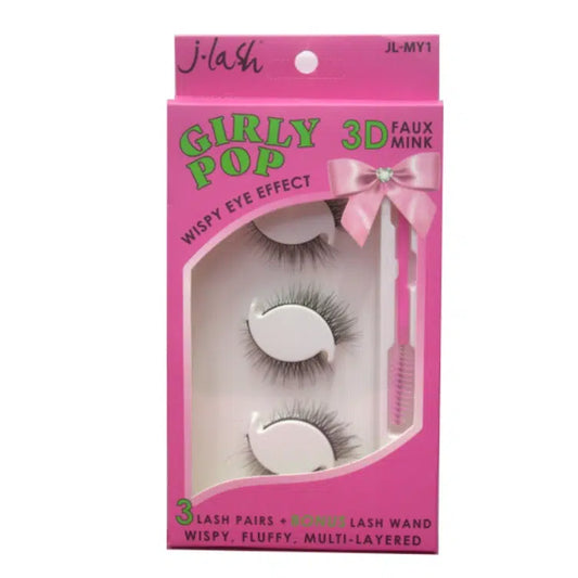 J-lash Girly Pop 3 Pares de Pestañas postizas 3D