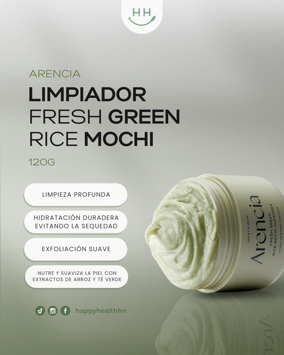 Arencia Fresh Green Rice Mochi Limpiador