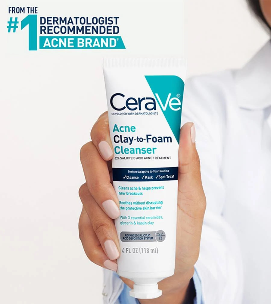 CeraVe Acne Clay To Foam Cleanser